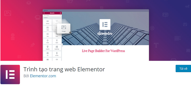 Elementor Plugin là trình tạo trang phổ biến trên WordPress 
